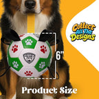 ProBall Pets Interactive Dog Soccer Ball with Grab Tabs - Floats on Water, Fetch & Training Toy for Small Medium Dogs, Herding Breeds - Waterproof Non-Toxic - 6" Green Red