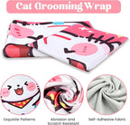 27.6" Cat Wrap for Cutting Nails, Cat Restraint for Nail Clipping, Cat Swaddle Wrap, Cat Burrito Wrap Can Be Applied to Cat Nail Trimming, X-Large, Within 15lbs