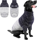 Queenmore Pullover XL Dog Sweater,Classic Turtleneck Warm Pet Sweater with Leash Hole for Dog Girls Boys,Winter Knitwear Clothes for Dachshund,Corgi,French Bulldog(Blue,XL)