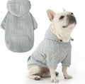 EXPAWLORER Textured Cable Knit Basic Dog Hoodie, Elevated Style Dog Sweater with Leash Hole and Pocket, Soft and Warm Pet Winter Coat, Cold Weather Clothes for Small Medium Large Dogs,Grey XL
