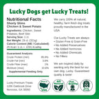 Lucky Premium Treats Lucky Shorty Slims - Sweet Potato and Chicken Jerky Dog Treats, Crunchy Dog Chew Sticks with Real Chicken and Sweet Potato for Small to Large Dogs (29 Count)