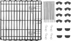 Amazon Basics Foldable Octagonal Metal Exercise Puppy / Dog Playpen - Indoor/Outdoor, Single Door, Extra Small (8 Panels, 24 x 24), Easy to assemble and store, 24" - Puppy, Black