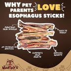 Woofley's - Esophagus Stick (1 Pound)- Gullet Sticks for Dogs - Safe Jerky Dog Chews -Easily Digestible Dog Jerky Bully Sticks