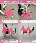 Dog Grooming Hammock, Medium Hanging Harness Holder Hanger for Nail Clipping,Nail Trimming Hammock,Dog Sling Restraint with Thick Fabric Neck Support for Claw Care
