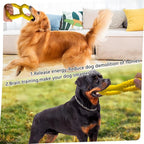 Tug of War Dog Toy, Interactive Dog Pull Toys, Adult and Puppy Teething Toy, Tough Chew Toy for Small Medium Large Dogs, Rubber, Lightweight, Comfortable Grip (Yellow)