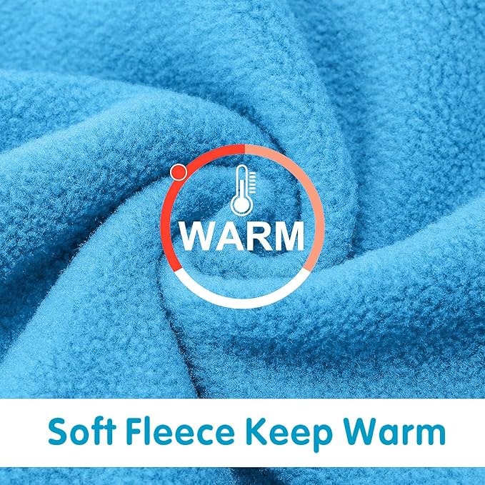 Idepet Dog Fleece Sweater - Soft Puppy Sweatshirt & Warm Winter Shirt for Small Dogs & Cats (Blue, Small)