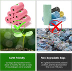 Biodegradable Pink Dog Poo Bags Lavender scent with Dispenser - 300 Large Poop Bags, Extra Thicken Strong Corn Starch Blended Compostable Leak Proof Poop Waste Bag for Dogs