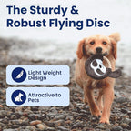 PAWSPIK Flying Disc Tug-of-War Toy, Eco-Friendly Recycled Material, Squeaker Toy for Medium and Large Dogs, for Throwing & Fetching 8.5" Diameter (Fierce Fox)