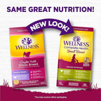 Wellness Complete Health Small Breed Dry Dog Food with Grains, Natural Ingredients, Made in USA with Real Turkey, For Dogs Up to 25 lbs (Adult, Healthy Weight Turkey & Rice, 4-Pound Bag)