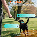 No Pull Dog Harness, 2 in 1 Retractable Harness with Auto-Lock, Reflective Breathable Mesh and Handle, Adjustable Leash Set for Small, Medium,Large Dogs,Cats (Color 1, M)