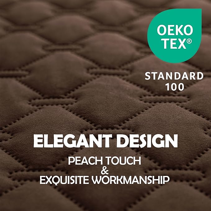 gogobunny 3X Stronger Waterproof Pet Blanket, Scratch Proof Furniture Protector for Dogs Cats, Reversible Cover 68x82 Inch, Dark Chocolate