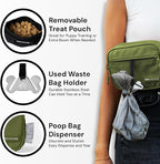 Pup Culture Dog Treat Pouch with Poop Bag Dispenser and Removable Treat Pouch | Cross Body Dog Walking Bag | The Perfect Puppy Training Tool and Even Better Gift
