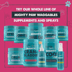 Mighty Paw Waggables Cran-Bladder (Made in The USA) | Vet Formulated Cranberry Supplement for Dogs – Cranberry Chews for Dogs, Urinary Tract & Bladder Support, Bacon Flavored, 120 Soft Chews