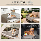 gogobunny 3X Stronger Waterproof Pet Blanket, Scratch Proof Furniture Protector for Dogs Cats, Reversible Cover 32x53 Inch, Dark Stone