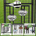 ROOMTEC Large Dog Kennel Outdoor Pet Pens Dogs Run (8 x 4 x5.6-ft)