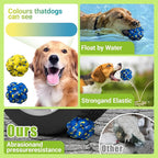 Upgrade Dog Balls Interactive Toys for Aggressive Chewers, Indestructible Tennis Durable Bouncy for Fetch Game, Lightweight Floating, Blue