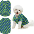 Pet Sweaters for Dogs Boys and Girls, Dynamic Letter Patterned Dog Sweater,Dog Cardigan,Pet Clothes,Pet Knitted Clothing,Fit for Different Seasons and Kinds of Dogs (Green XS)