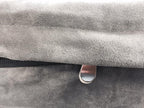 Dogbed4less Premium HeadRest Pillow Orthopedic Cool Memory Foam Dog Bed for Large Dogs, Waterproof Lining with Washable Suede Grey Cover, Extra Large 47X29 Inches