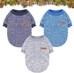 Idepet Pet Dog Classic Knitwear Sweater 3 Pcs, Fleece Coat for Small,Medium Dogs,Warm Pet Dog Cat Clothes,Soft Puppy Customes for Dog Grils Boys,Large