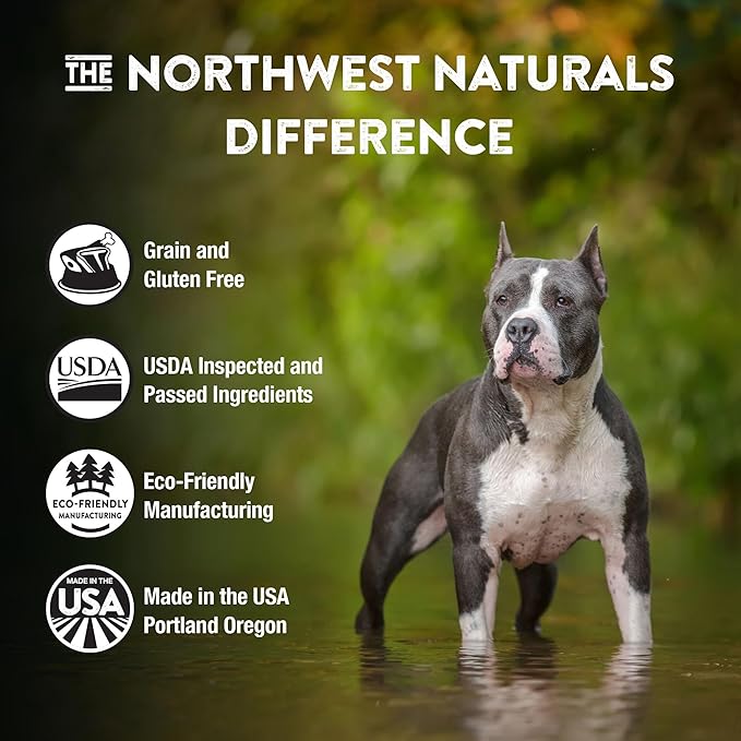 Northwest Naturals Freeze-Dried Beef Dog Food - Bite-Sized Pieces - Grain-Free, High-Protein, Raw Diet, Human-Grade, Limited Ingredients, All Natural, Nutrient-Dense, 12 Oz (Pack of 2)