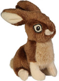 goDog Wildlife Rabbit Squeaky Plush Dog Toy with Chew Guard Technology, Durable Fabric & Squeaker for Active Play, Brown, Large