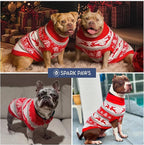 Spark Paws Christmas Dog Sweater - Ultra Soft Holiday Knit Sweater for Small, Medium & Large Dogs, Cute Pet Sweater for French Bulldogs & Big Dogs, Potty V Cut Design Jacket (Winter Wonderland, S)