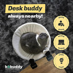 | XL Cat Desk Hammock | Heavy Duty Clamp-On Pet Bed | Indoor Pale Beige