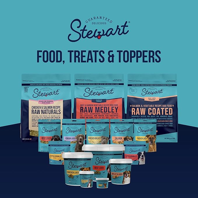 Stewart Chicken Breast Dog Treats, 11.5 oz, ~215 Pieces, Freeze Dried Raw, Single Ingredient, 74% Protein Training Treats or Meal Topper in a Resealable Tub, Grain Free, Gluten Free
