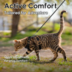 Dooradar Cat Harness and Leash Set, Escape Proof Safe Adjustable Kitten Vest Harnesses for Walking, Easy Control Soft Breathable Mesh Jacket with Reflective Strips for Cats, Black, XXS