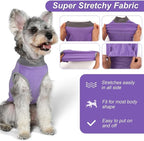 cyeollo 2 Pack Fleece Dog Sweater Pullover Sweatshirt Reflective Lightweight Dog Clothes for Small Dogs Girl Pet Apparel Purple, Grey, L