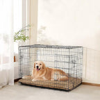 Dog Crate Pad for X Large Dogs - 41x27 Orthopedic Dog Bed with Memory Foam, Washable Water-Resistant Soft Pet Mat with Non-Slip Bottom, Khaki
