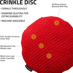 Playology Dog Toys | Plush Toy Crinkle Disc for Dogs | Jumbo Beef Scented Toy - Easy to Clean and Made from Non Toxic Materials