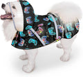 Dog Raincoat, Adjustable Rain Jacket with Hooded Double Layer for Large Medium Small Dogs Puppies, Lightweight Waterproof Rain Coat Poncho with Reflective Stripe Game Controller Black,S