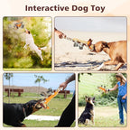 IOKHEIRA Dog Toys for Aggressive Chewers,Tough Indestructible Dog Toys,Squeaky Toys for Large Dogs, Chew Toys for Puppy Middle Big Pets-Donkey, Orange