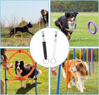 2 Pack Dog Whistle to Stop Barking Neighbors Dog, Professional Adjustable Ultrasonic Silent Dog Whistle for Dog Training Whistle for Recall or Scare Dogs Away with Lanyard (Black & White)
