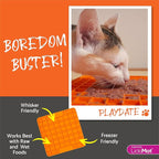 LickiMat Classic Playdate, Cat Slow Feeder Lick Mat, Boredom Anxiety Reducer; Perfect for Food, Treats, Yogurt, or Peanut Butter. Fun Alternative to a Slow Feed Cat Bowl or Dish, Pink
