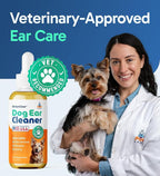 Ear Clear, Natural Dog Ear Cleaner and Infection Treatment for Dogs, Dog Drops for Itching, Irritation, & Wax Build-Up, 2-Pack