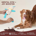 Nocciola Tearable Pull Rip Apart Dog Toys with Squeaker & Crinkle - Interactive Stuffed Plush Toy to Keep Dogs Busy, Pet Puzzle Enrichment Chew Toys for Small Medium Large Breeds