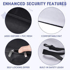 BALEINE Cat Carrier, Puppy Dog Carrier for Small Medium Pets Up to 22 Lbs, Soft-Sided Dog Travel Bag with Safety Zippers, Collapsible Pet Carrying Case (Black, XL, 19"x12"x12")
