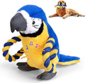Squeaky Parrot Dog Toy with Rope Wings, Tug of War & Chew Interactive Plush Bird Toy for Small Medium Dogs, Indoor Puppy Play