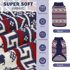 SCENEREAL Turtleneck Dog Sweater for Small Medium Large Dogs Girls Boys, Knit Pet Pullover Puppy Clothes Cold Weather Coats, Holiday Outfits Sweatshirt for Christmas, Navy S