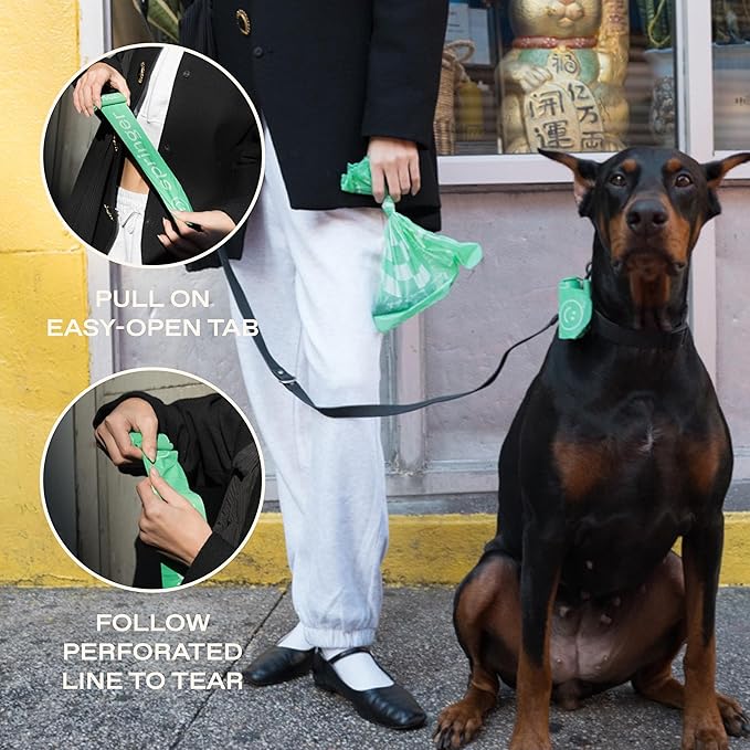 Springer Premium Poop Bags for Dogs, 120 Count, Unscented, Leak Proof and Thick Waste Bag Refill Rolls, Made from Recycled Plastic with Easy to Open Tab