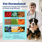 Tear Stain Support Soft Chews for Dogs – for Eye Health, Vision & Immune Support, Tear Stain Relief - Superfood Blend with Lutein & Omega-3, Vet-Formulated – 120 Count, Duck & Pear Flavor