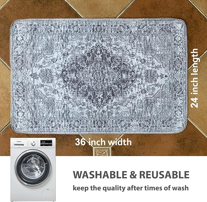 nunubaby 4PACK Washable Pee Pads for Dogs, Stylish, Non-Slip and Leak-Proof Pee Pads. Reusable Potty Pads for Dogs for Crates and Floors.(Gray/Geo, 24" x36")