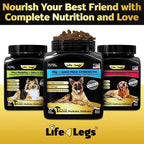 Soft Chews Hip and Joint Supplement for Dogs - Dog Joint Pain Relief Treats - Glucosamine, Chondroitin, Turmeric- Mobility Bites Supplement