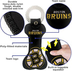 Pets First NHL Boston Bruins Dental Dog TUG Toy with Squeaker. Tough PET Toy for Healthy Fun, Teething & Cleaning Pet's Teeth & Gum., Team Color, one Size (BRU-3310)
