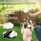 Dog Balls Tennis Ball Toys 4Pack 3''Dog Toys for Aggressive Chewers Indestructible Durable Teething Chew Bouncy Safe Balls Dogs Floating for Water Toy Fetch Pet Ball for Large Medium Dogs