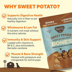 Gaines Family Farmstead Peanut Butter Coated Sweet Potato Dog Bones – 8 oz Bag, Grain-Free, Chewy, Natural Dog Treats for Digestion, Skin, Energy & Immunity – Limited Ingredient, Made in USA
