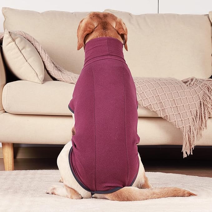 ROZKITCH Dog Sweatshirts for Small Dogs, Winter Dog Vest, Elastic Turtleneck Sweater, Lightweight Pet Shirt for Small to Large Dogs, Red S