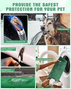 PETNF Outdoor Pet Heating Pad for Cats & Dogs, 100.4-107.6°F Auto Temp Control, Waterproof Fireproof, for Cat House/Dog Kennel/Carport, Fits Domestic & Stray Pets (Green 15.7"X27.6")